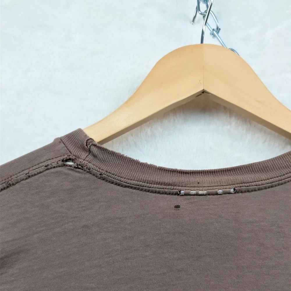 VTG Nike T-Shirt Men's XL Brown Embroidered Swoosh Streetwear Distressed Y2K
